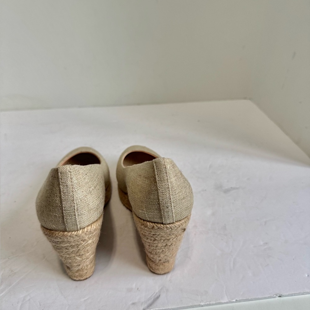 NWOT J. Crew Seville espadrille wedges in metallic canvas. Size 5.5 - Picture 8 of 16